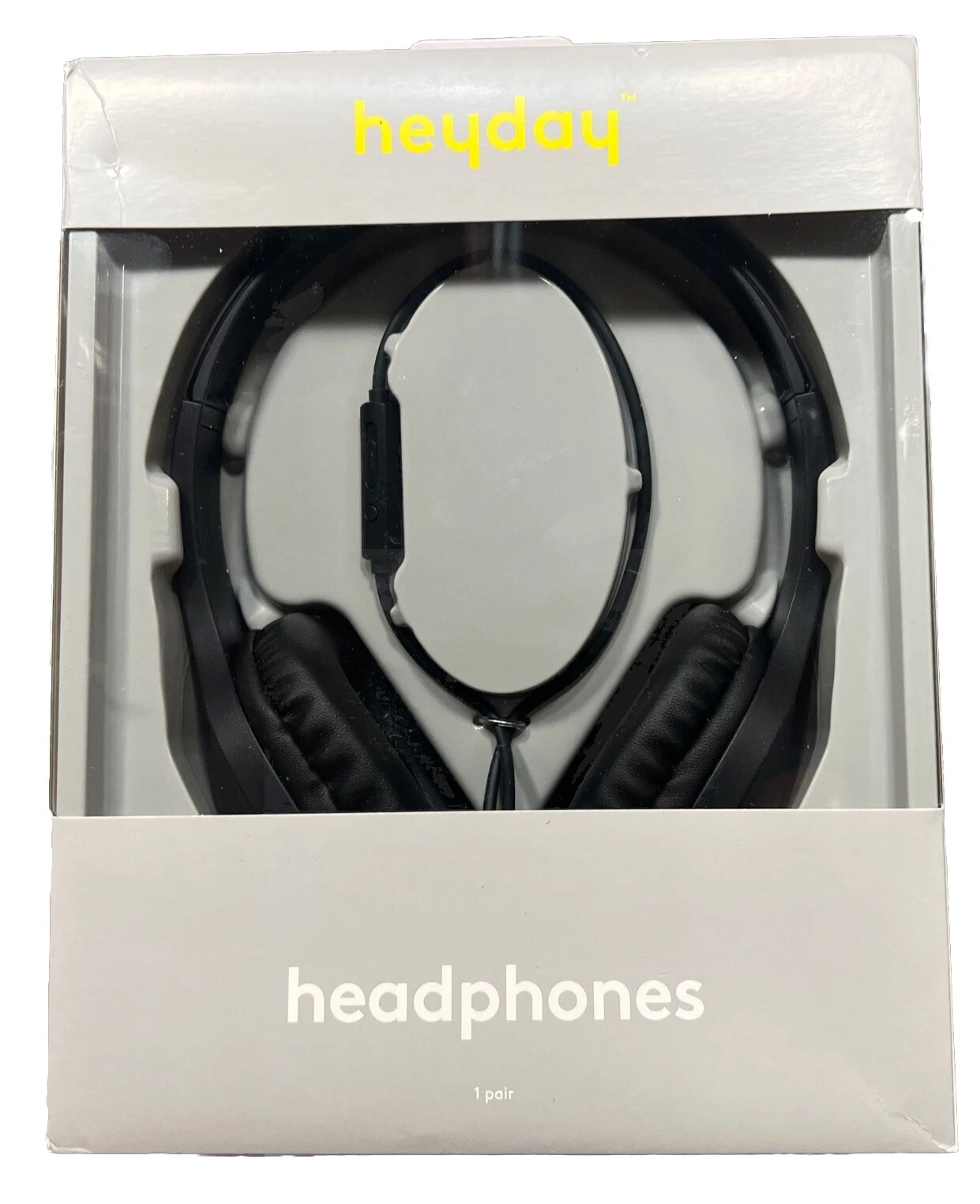 RHEA- Heyday Wired Ear Headphones. Most Yellow With Microphone. Nib