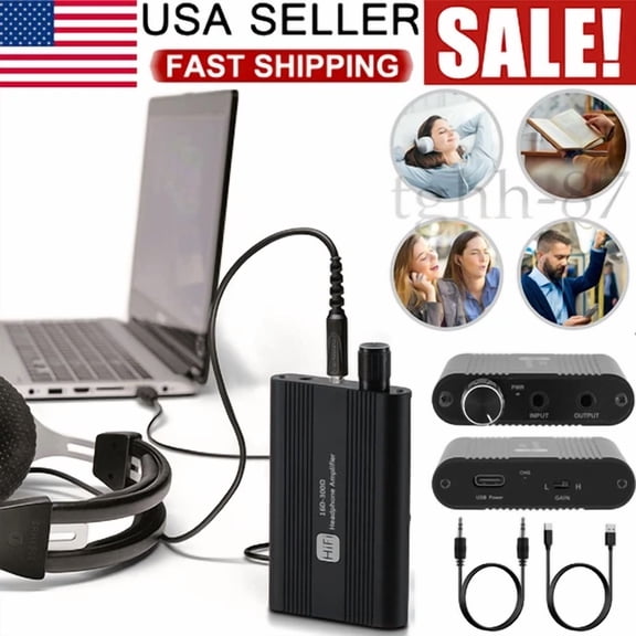 RHEA- Hifi Headphone Amplifier Earphone Amp 3.5Mm With Stereo Audio Usb Cable 16-300O