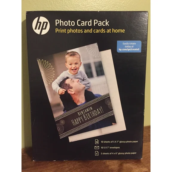 RHEA- Hp Photo Card 10-Pack Print 5X7 Photo Cards At Home With Envelopes Free Ship