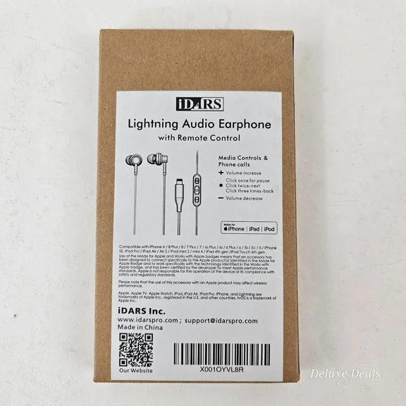 RHEA- Idars Lightening Noise Isolation Audio Earphones With Remote Control, Black