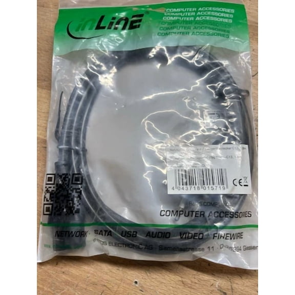 RHEA- Inline Computer Accessories 16652C Power Cord-New In Bag