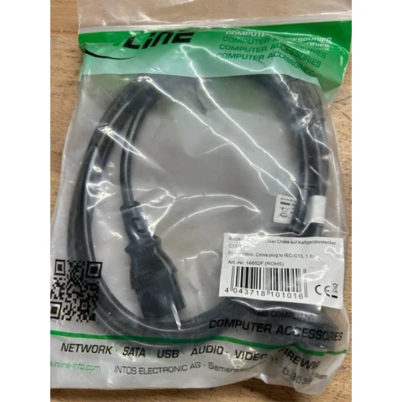 RHEA- Inline Computer Accessories 16652F Power Cord-In Bag