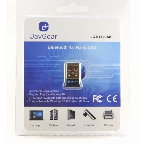 RHEA- Javgear Usb Bluetooth 4.0 Adapter Wireless Dongle For Windows 10 Raspberry Pi
