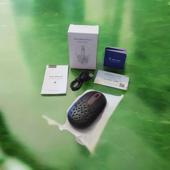 RHEA- Jelly Comb Mouse 2.4Hz Usb Wireless Rechargable Backlit W Cord Iwg-Dds01