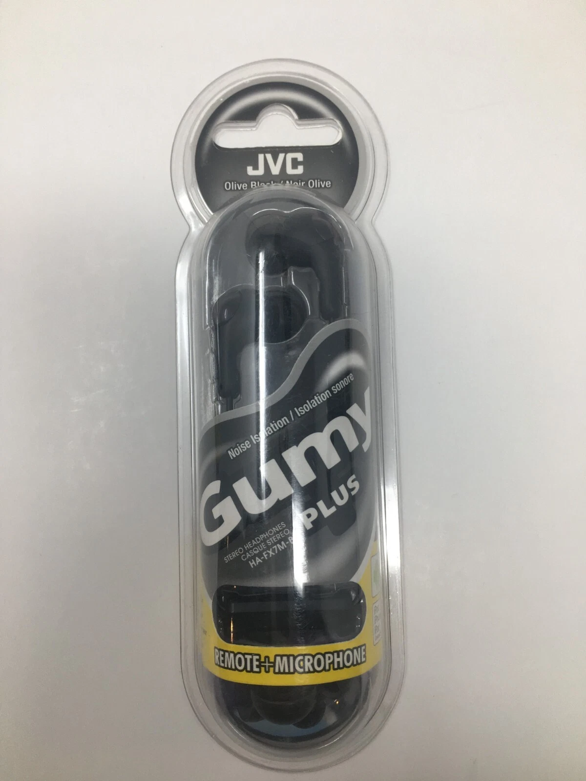 RHEA- Jvc Black Gumy Plus In-Ear Headphones With Remote & Microphone Noise Isolation