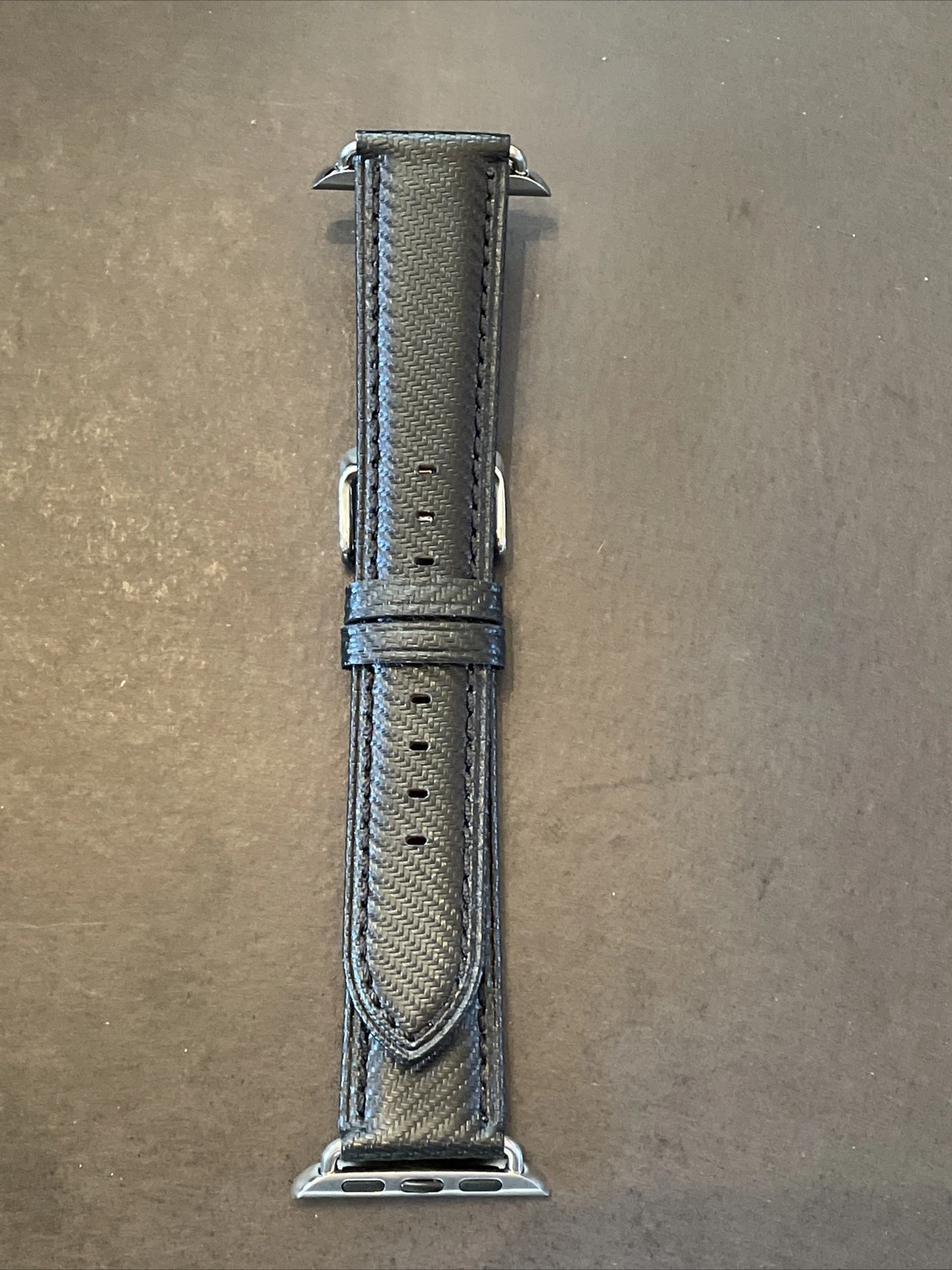 RHEA- Kemisant Top Grain Leather Apple Watch Band 20Mm, Black