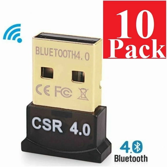 RHEA- Lot 10 Mini Usb Bluetooth Adapter Csr Dual Mode Receiver Windows 10/8/7/Xp V4.0