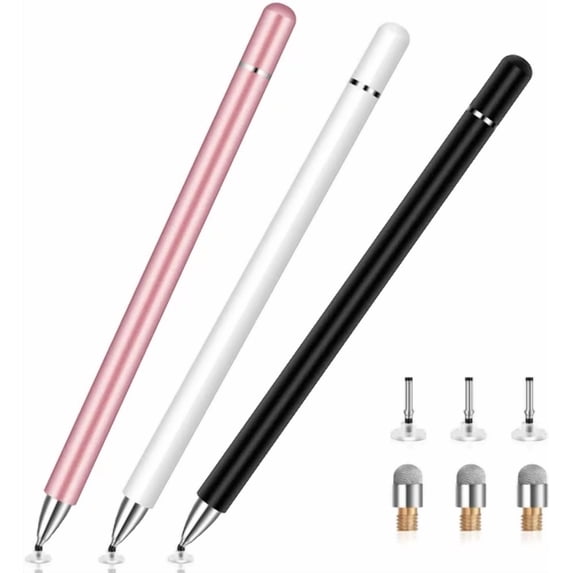 RHEA- Meko Universal Cmk21Discbb Disc Stylus Pen, Black - 2 Piece