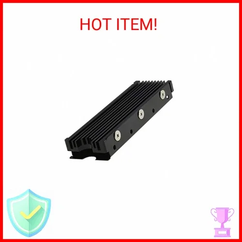 MHQJRH Dissipateur Thermique Pour SSD M.2 2280 - Refroidissement Double Face Avec Tampons Silicone, Compatible PC/PS5 (NVMe Ou SATA), Aluminium Argenté 7.6x2.4x1cm