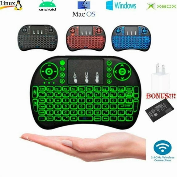 RHEA- Mini I8 Wireless Keyboard Touchpad Smart Tv Android Box Pc Backlit Rechargeable