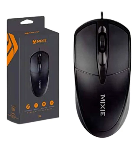 RHEA- Mixie X2 Wired Usb Ergonomic Optical Mouse Led 1000 Dpi For Gaming Office