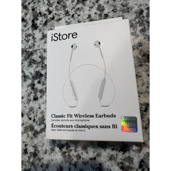 RHEA- New+Authentic Istore Classic Fit Wireless Earbuds Ist-20128 White Bluetooth Mic