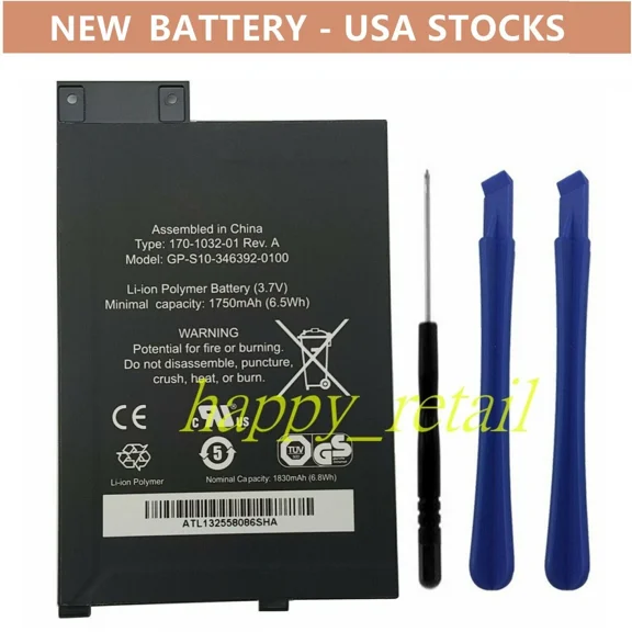 RHEA- New Battery 170-1032-00 For Amazon Kindle Keyboard 3Rd Gen D00901 Graphite