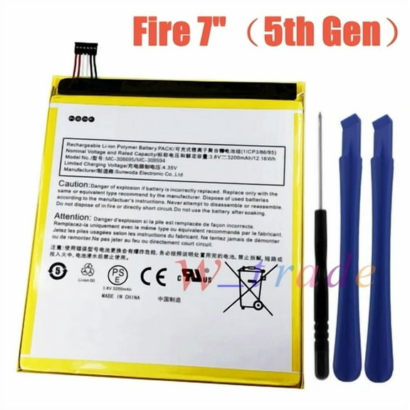 RHEA- New Battery For Amazon Fire 7 5Th Generation Tablet 7" Sv98Ln (2015 Release)