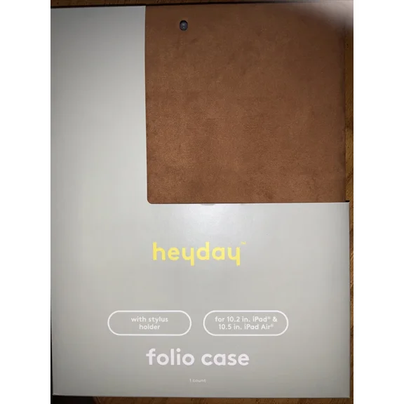 RHEA- New Heyday Folio Case For 10.2 In. Ipad & 10.5 In. Ipad Air: Brown, Faux Leather