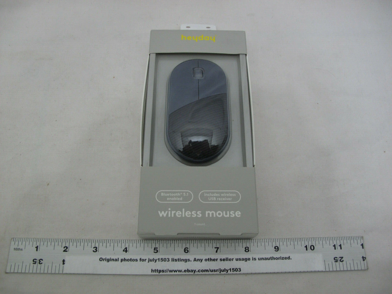 RHEA- New Heyday Wireless Mouse Bluetooth 5.1 & Usb Receiver - 33' Range - Dusk Blue