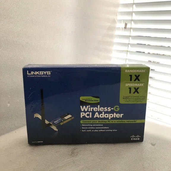 RHEA- New Linksys Cisco Wireless-G Wmp54G Desktop Pci Network Adapter