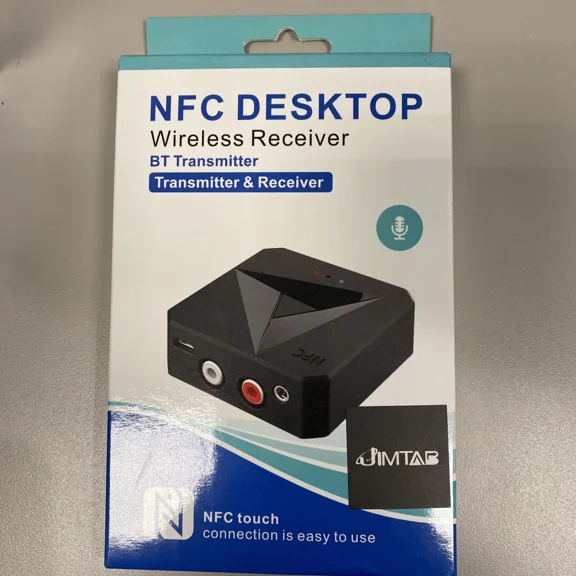 RHEA- New Nfc Desktop Wireless Receiver/Bluetooth Bt Transmitter Aux Rca Audio Adapter