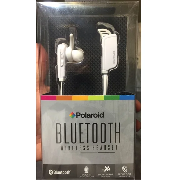 RHEA- New Polariod Bluetooth Wireless Headset White Pbt85Wh