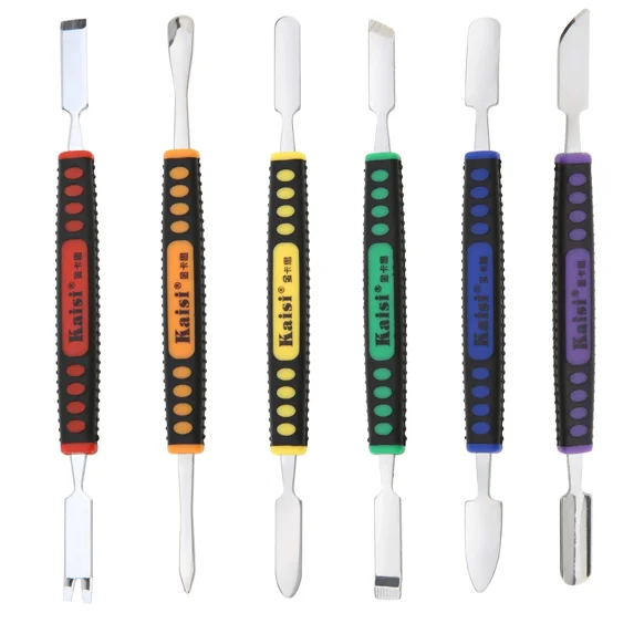 RHEA- New Set 6In1 Ends Metal Spudger Set For Phone Prying Opening Repair Tool Kit Us
