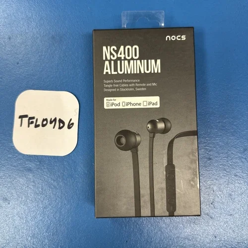 RHEA- Nocs Aluminum Earphones With Remote And Mic Titanium / Black