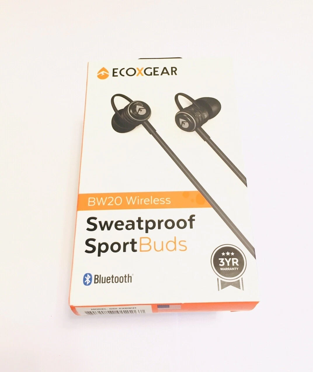 RHEA- Oem Ecoxgear Sweat Proof Black Bluetooth Wireless Sport Buds With Microphone