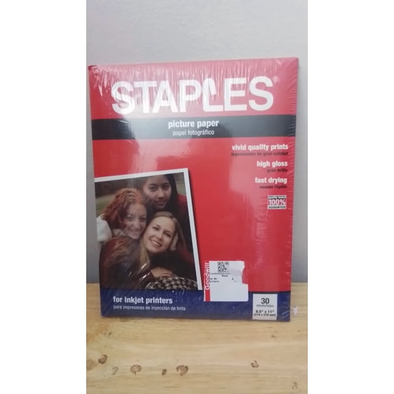 RHEA- Photo Paper High Gloss Staples Picture Paper Sheets High Gloss - 30 Sheets