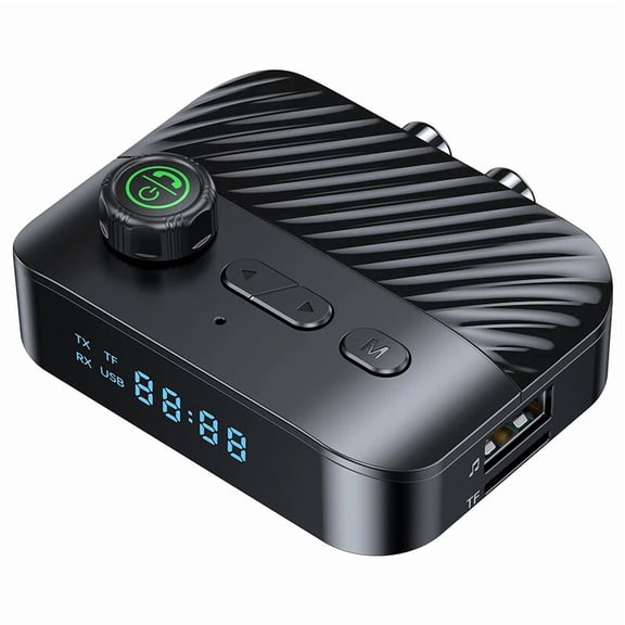 RHEA- Portable Battery/Usb Bluetooth Adapter Home Stereo Rca Aux Display Car Tv/Speark