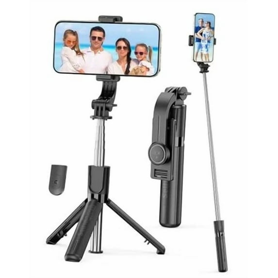 RHEA- Portable Selfie Stick, 4 In 1 Extendable Phone Tripod Stand With Detachable