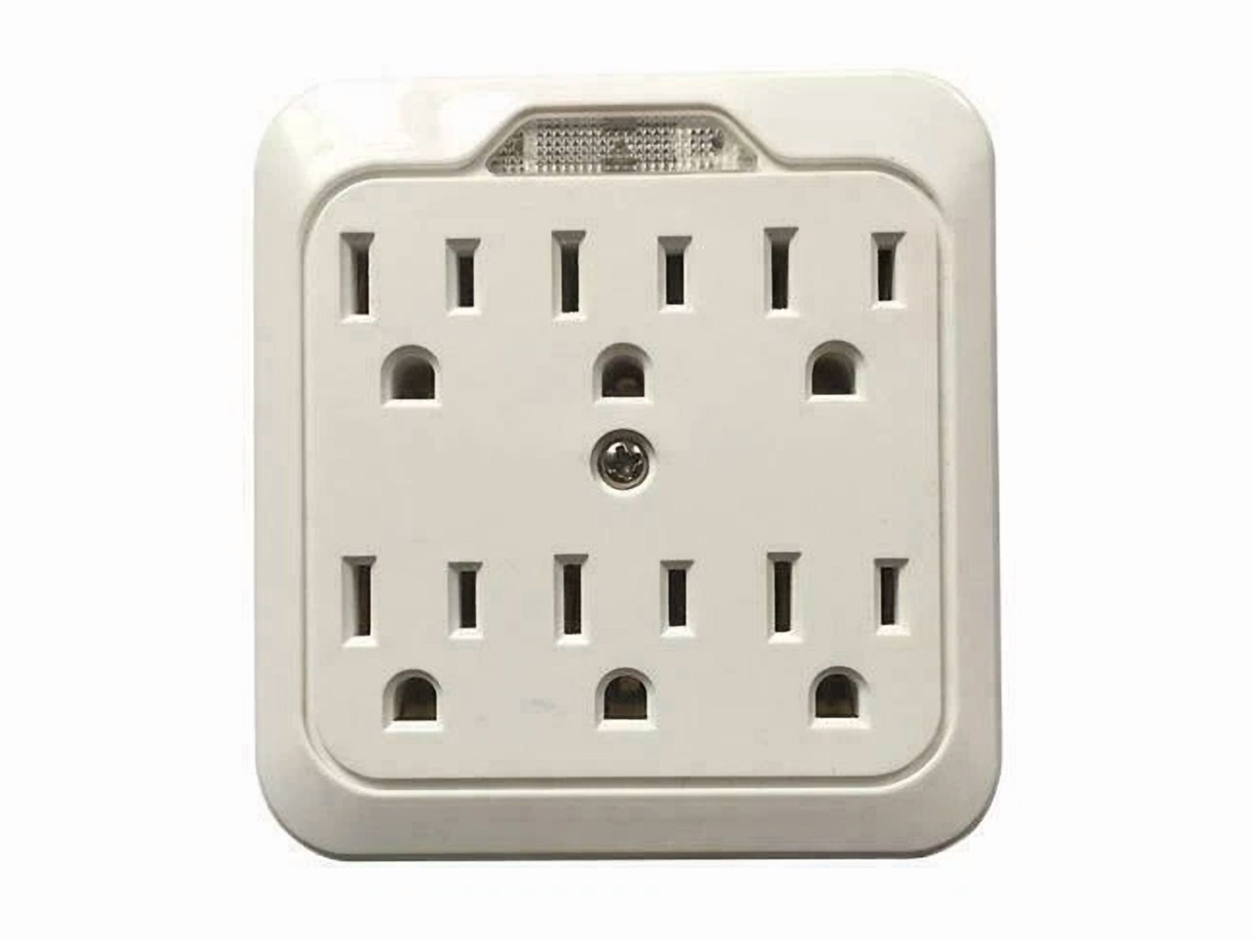 RHEA- Proht 6 Outlets Wall Tap With Night Light, Etl Approved