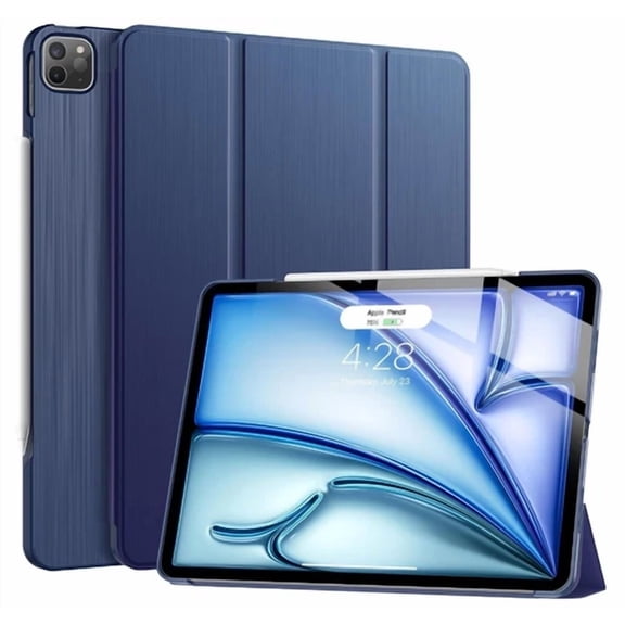 RHEA- Protective Hard Pc Back Cover For Ipad Air 13" & Ipad Pro 12.9" Auto Wake/Sleep