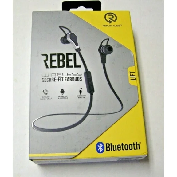 RHEA- Rebel Wireless Secure-Fit Earbuds - Bluetooth Tangle- Cable Secure Fit