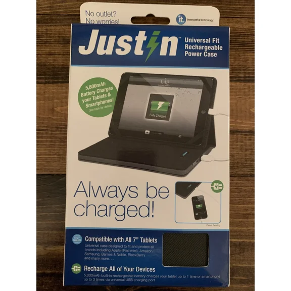 RHEA- Rechargeable Power Case For 7" Tablets And Phones Innovative Technology Justin