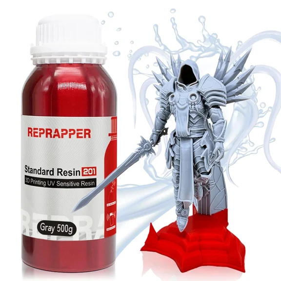 RHEA- Reprapper Gray 3D Printer Resin, 405Nm Fast Uv-Curing Standard Resin, 3D Prin...