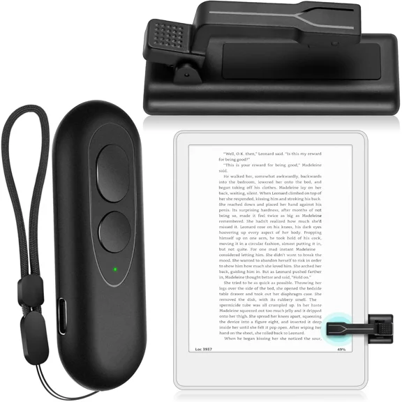 RHEA- Rf Remote Control Page Turner For Kindle Paperwhite Kobo Ereaders, Taking Photos