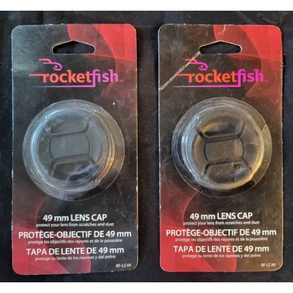 RHEA- Rocketfish 49 Mm Lens Cap Black 2 Pack
