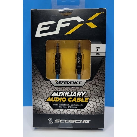 RHEA- Scosche Efx 3Ft Auxiliary Audio Cable.
