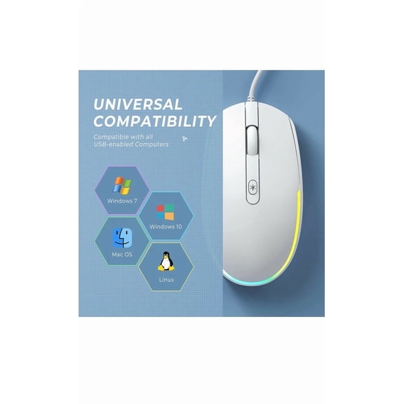 RHEA- Seenda Usb Wired Mouse - Computer Mouse Wired Optical Mice With Backlit G-26