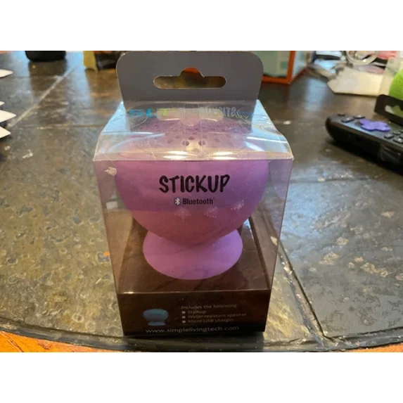 RHEA- Slt Stickup Bluetooth Water-Resistant Rechargeable Speaker W/ Microphone Purple