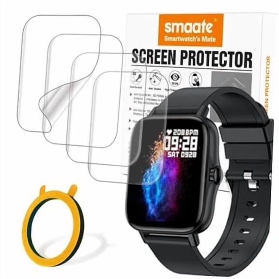 RHEA- Soft Screen Protector Compatible With 1.69 Or 1.7 Smartwatch Iaret I18,