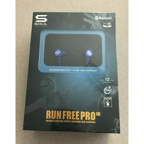 RHEA- Soul Run Free Pro Hd Bluetooth Waterproof Earphones Blue - Brand New