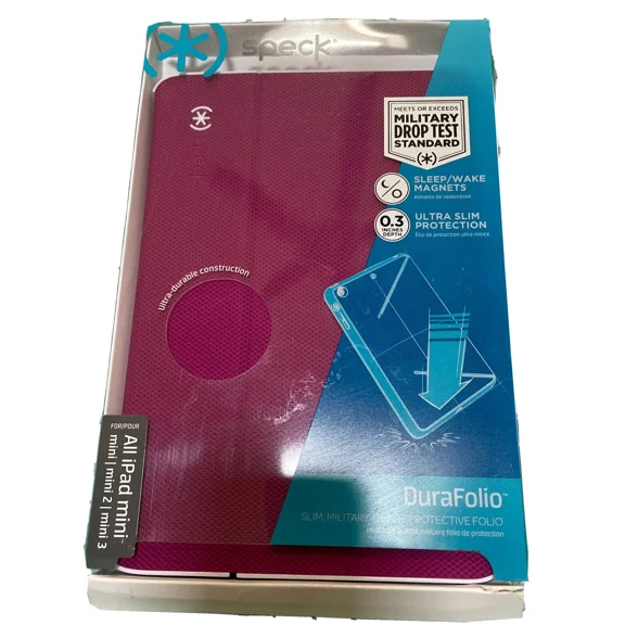 RHEA- Speck Style Folio Red All I-Pad Mini Case Military Grade New