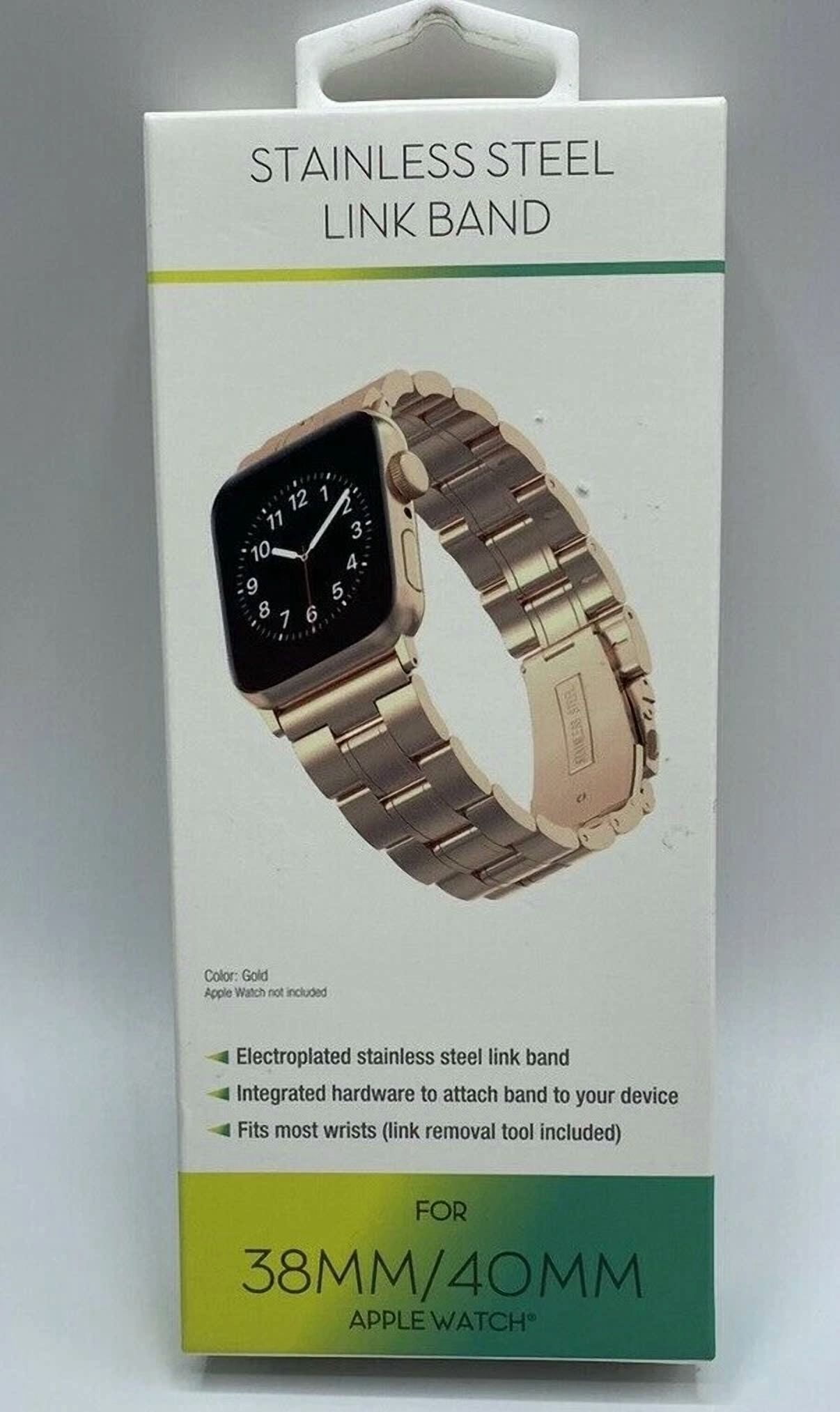 RHEA- Stainless Steel Link Band For Apple Watch 38Mm/40Mm Adjustable Tool Rose Gold