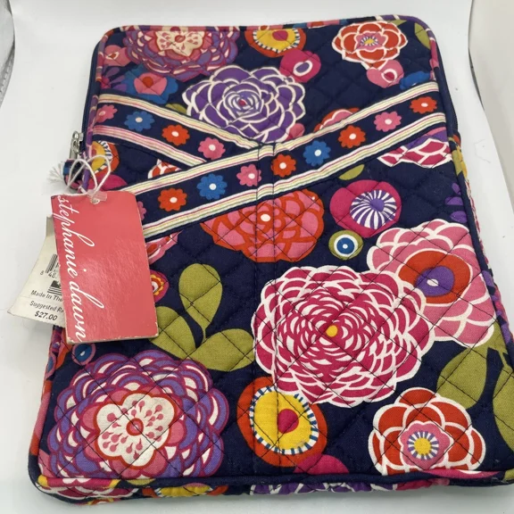 RHEA- Stephanie Dawn E-Tablet Cover Floral Quilted 10.5"X 8"X 3/4"