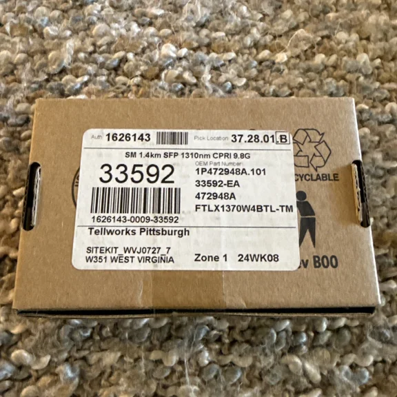 RHEA- T-Mobile Sm 1.4Km Sfp 1310Nm 1P472948A.101 472948A Transceiver Tmobile