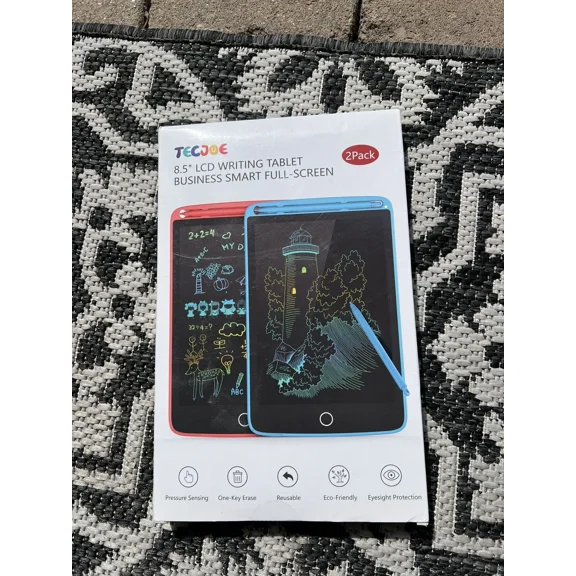 RHEA- Tecjoe 2 Pack Lcd Writing Tablet 8.5 Inch Colorful Doodle Board Drawing Table...