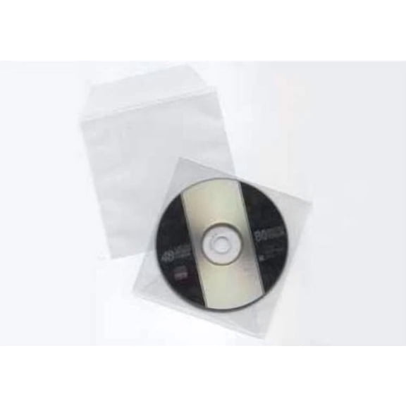 RHEA- Think Xtra Tx Sleeves Covers For Optical Disk (Transparent, White, Polypropyle