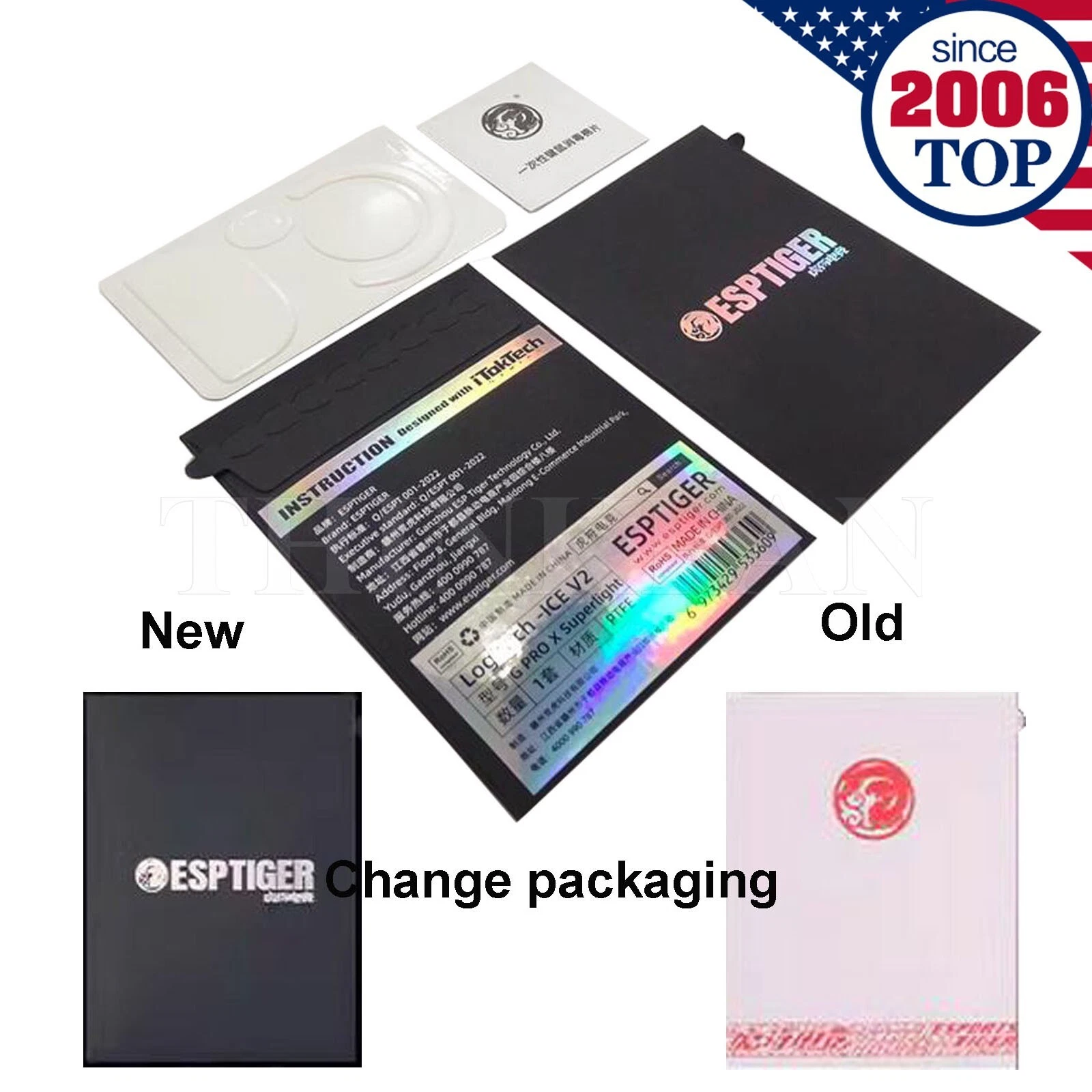 RHEA- Tiger Gaming Ice Version Arc Mouse Feet Skates For Logitech G Pro X Superlight