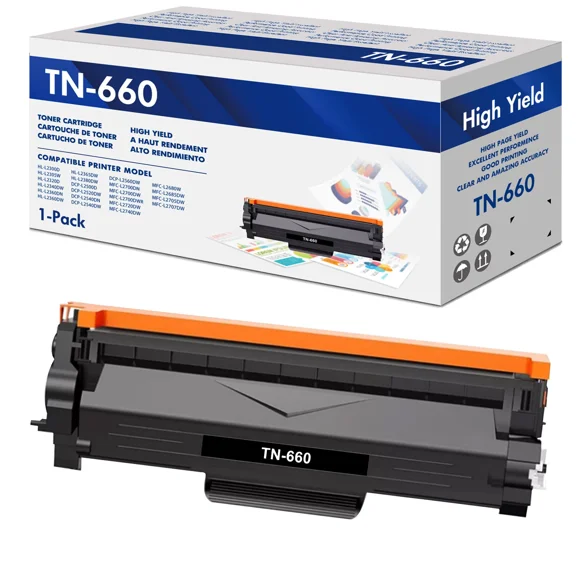 RHEA- Tn660 High Yield Toner Cartridge For Brother Mfc-L2700Dw Mfc-L2740Dw Hl-L2380Dw