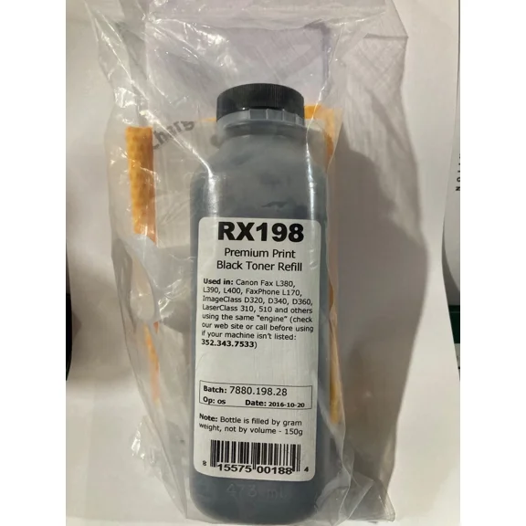 RHEA- Toner Refill Kit - Canon Fax L360 L380 L380S L390 L400 Toner Refill Kit. 150G